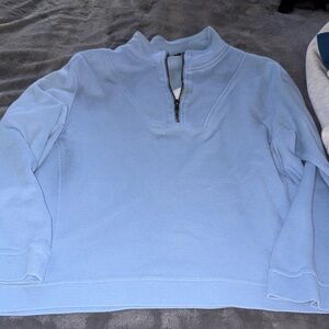 Carolyn Taylor Men's Sky Blue Zip-Up Sweater